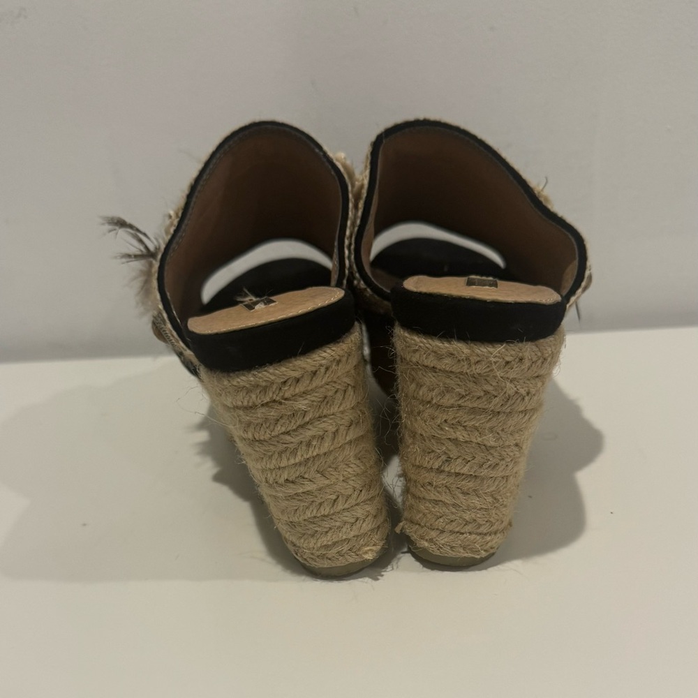 2/$20 Buonarotti Espadrille Mules with feathers, beads, and shells. - Picture 6 of 11